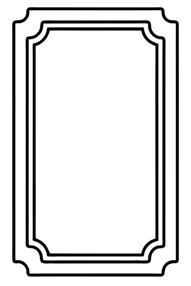 a black and white drawing of a frame vector
