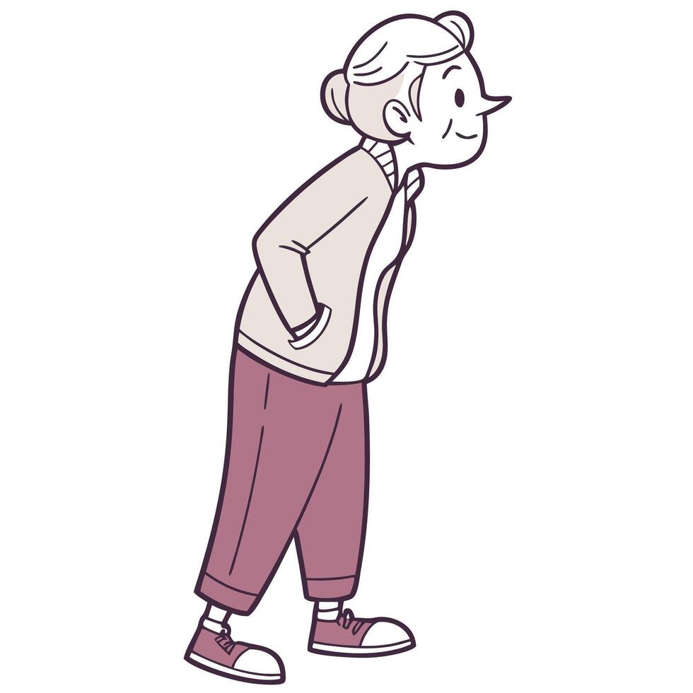 an illustration of a person standing with their hands on their hips vector