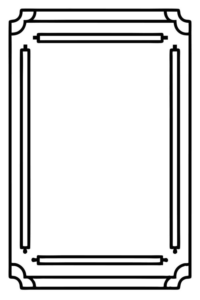 a black and white drawing of a frame vector