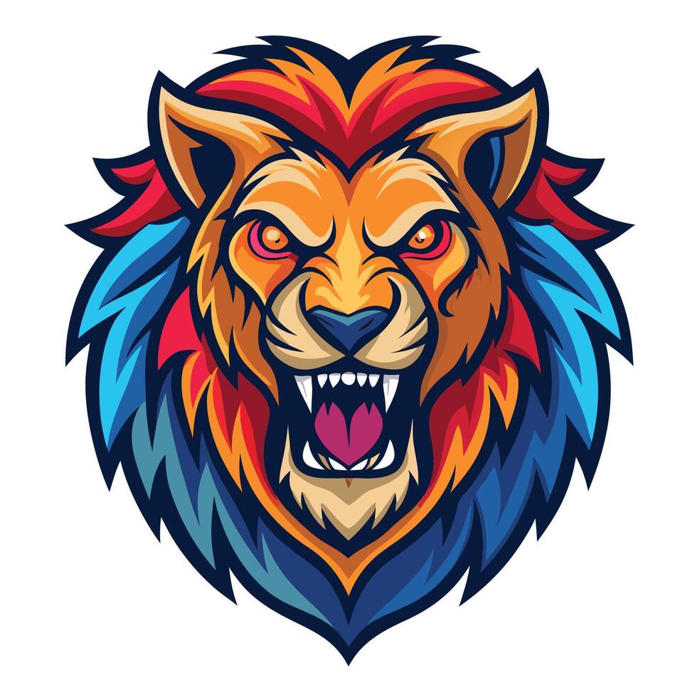 lion head mascot mascot head illustration vector