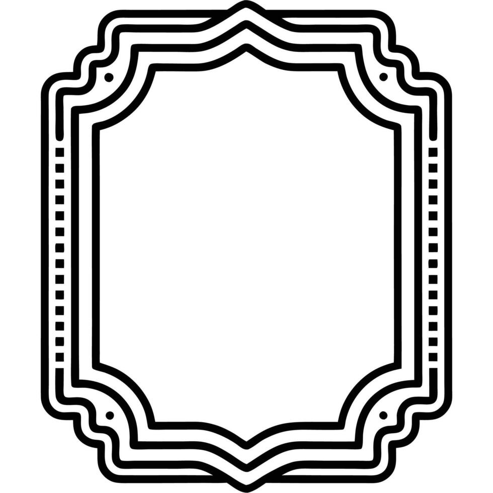 a black and white outline of a frame vector