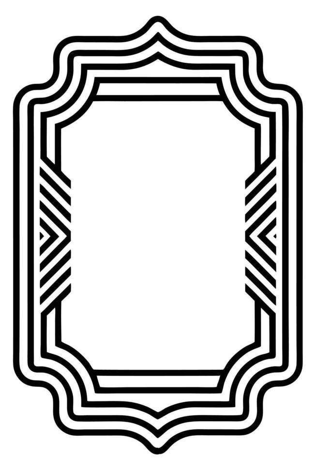 a black and white drawing of a frame vector