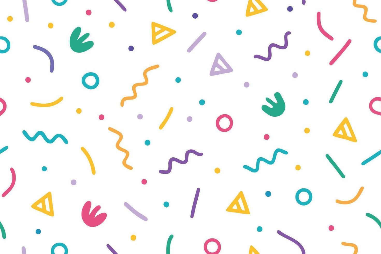 seamless pattern with colorful shapes and lines vector