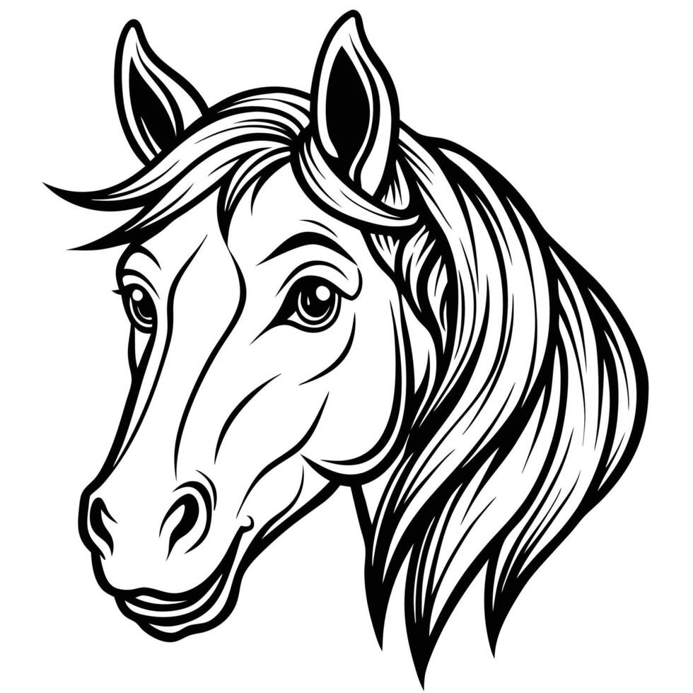 horse head art vector