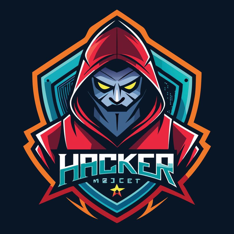 the logo for hacker, a team in the esports scene vector