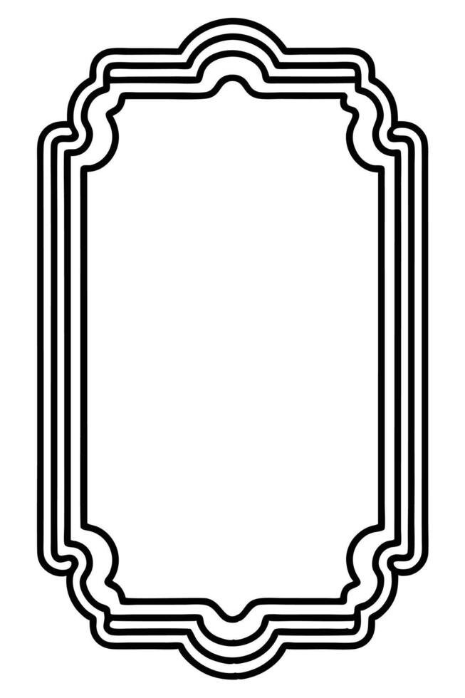 a black and white drawing of a frame vector