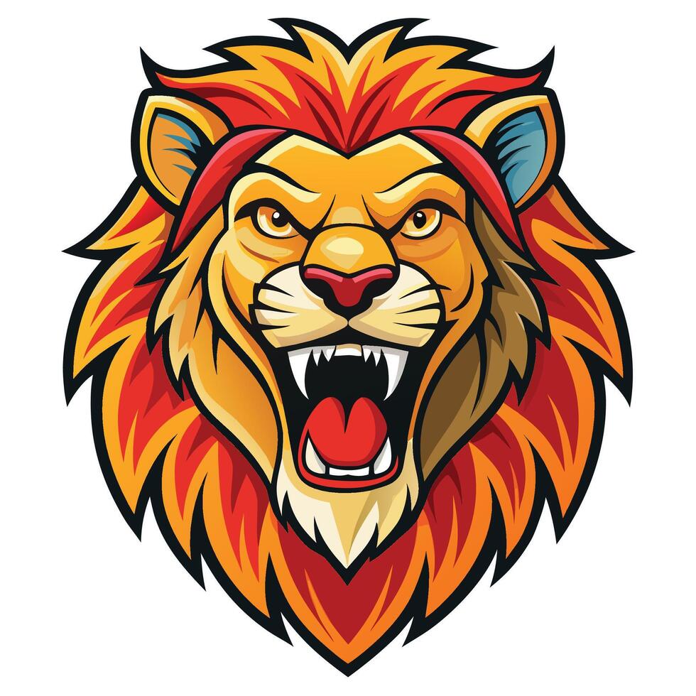 lion head mascot mascot vector