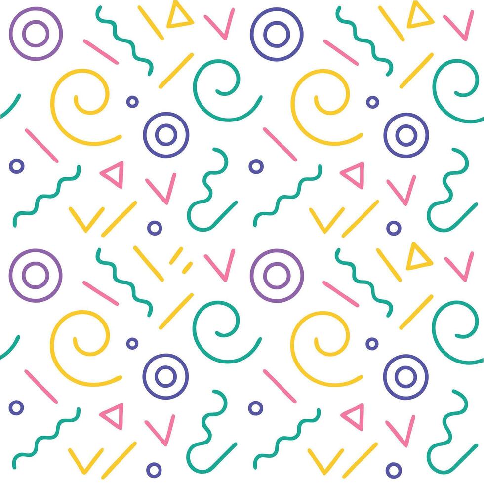 a colorful pattern with geometric shapes and lines vector