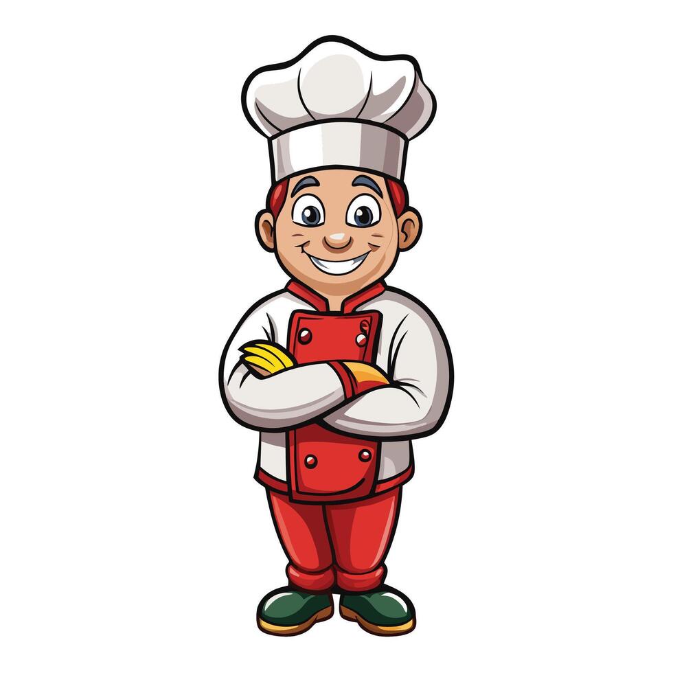 chef cartoon character illustration vector