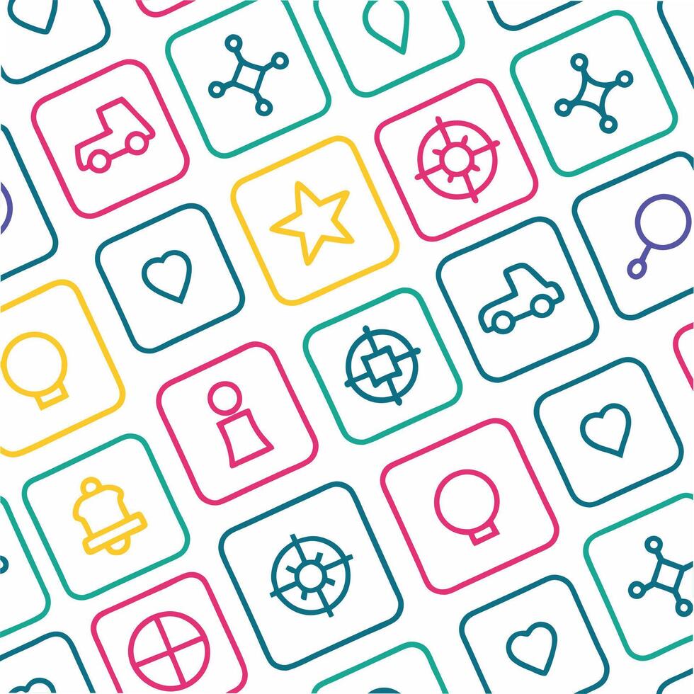 a colorful set of icons on a white background vector