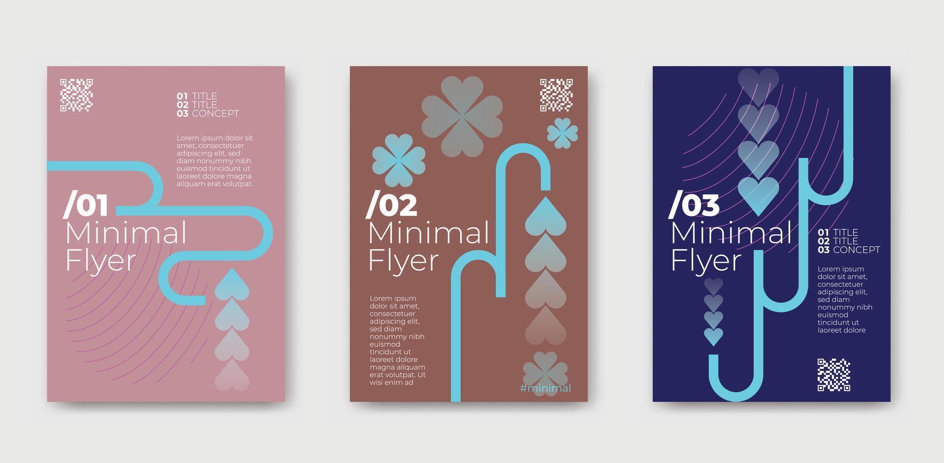 Minimal Valentine's Day flyer, Simple and clean layout on a solid background vector