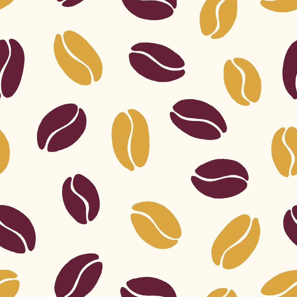 Bunch of Coffee Bean Seamless Pattern illustration Design vector