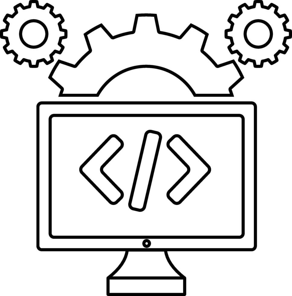 Software Development icon. outline icon style vector