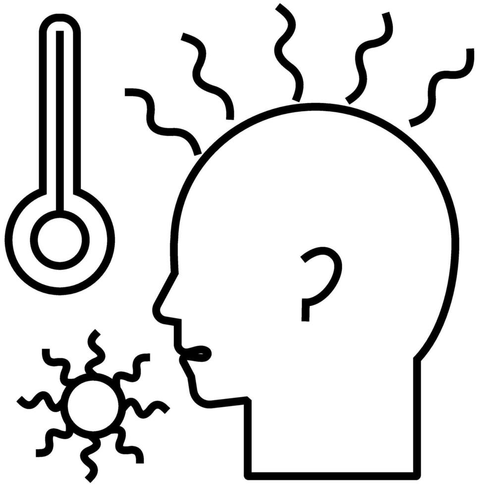 ilness icon. outline icon style. healthcare and medical icon vector