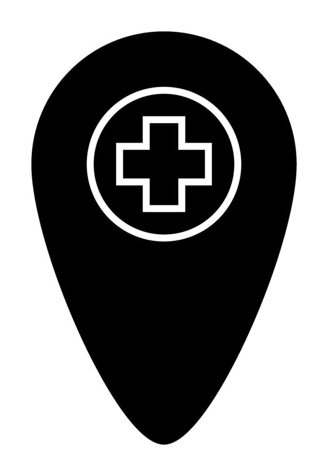 place icon. Healthcare and medical icon. solid icon style vector