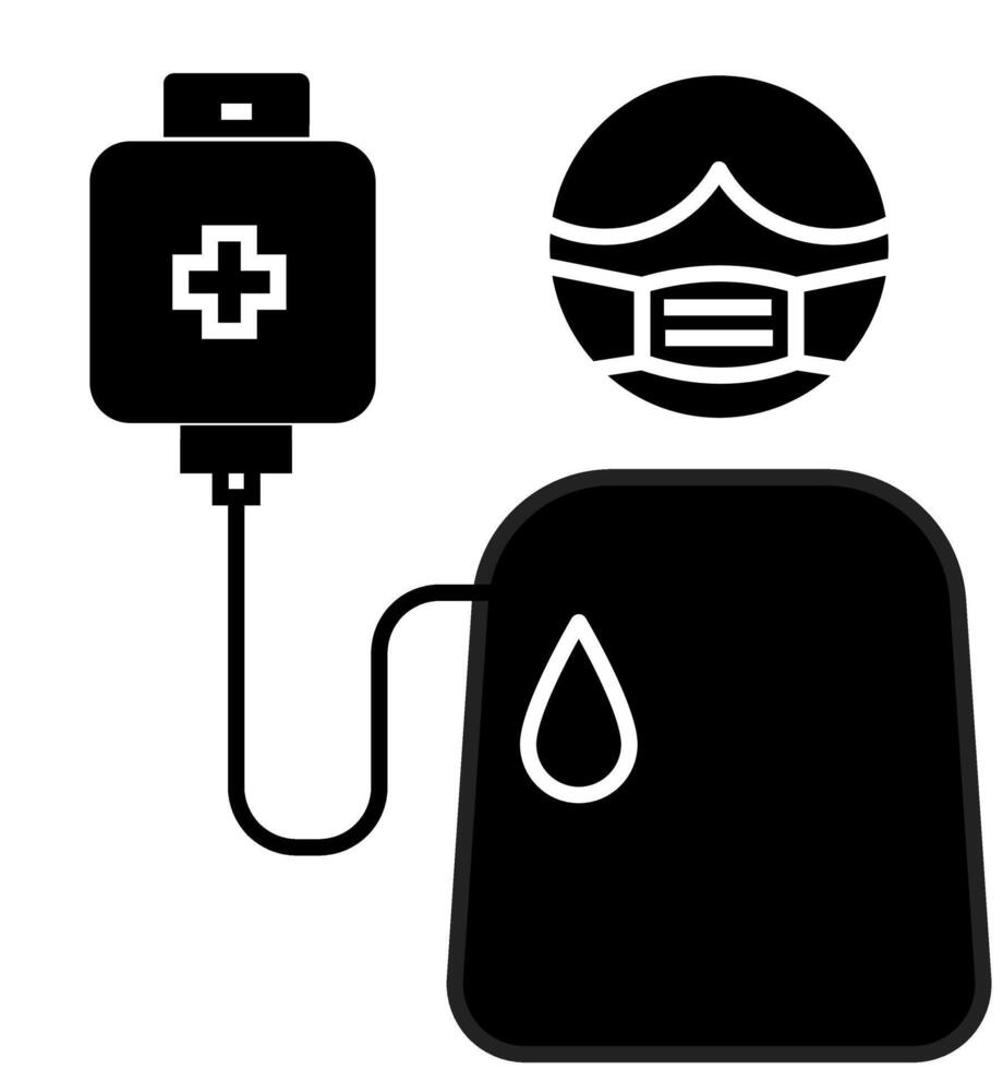 Patient icon. Healthcare and medical icon. solid icon style vector