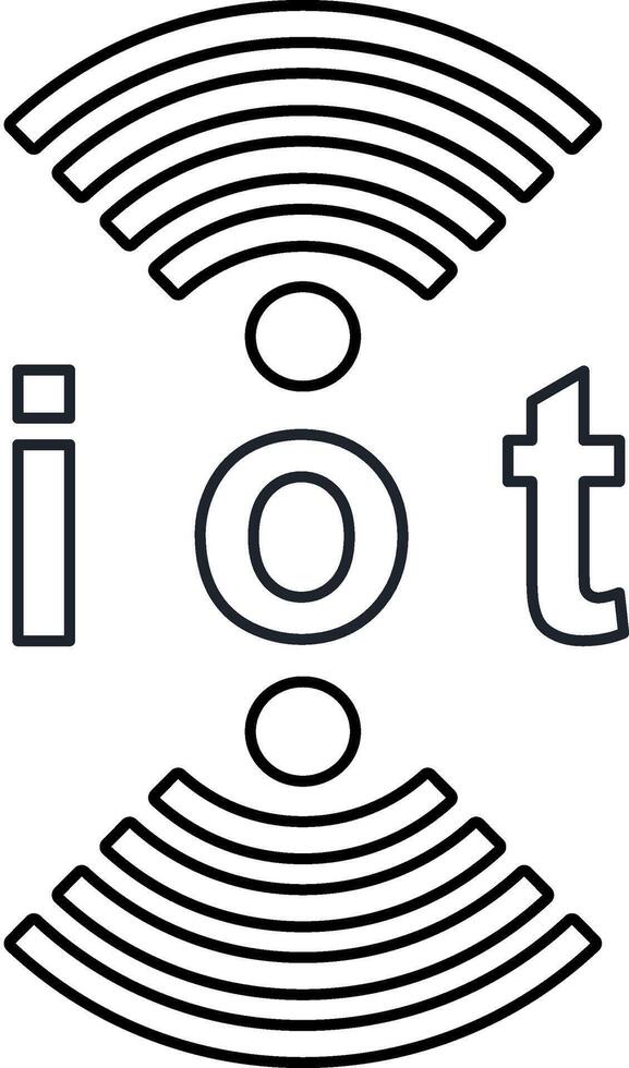 internet of things icon. outline icon style vector