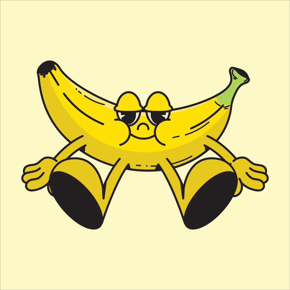 Banana Mascot Character Illustration vector