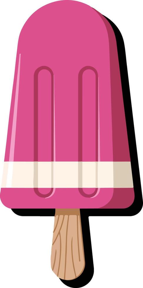 illustration of ice cream Cartoon sticker for summer design vector
