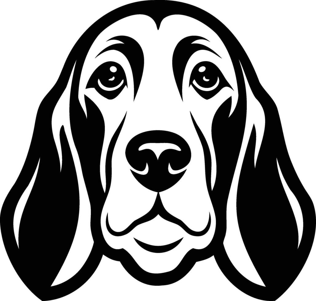 Charming Basset Hound Silhouette Icon of Loyalty and Playfulness vector