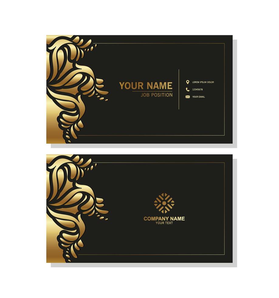 luxury dark abstract business card design vector