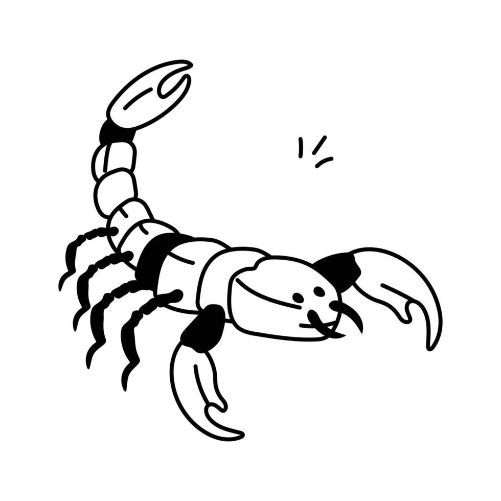 Take a look at this amazing icon of scorpion in modern style vector