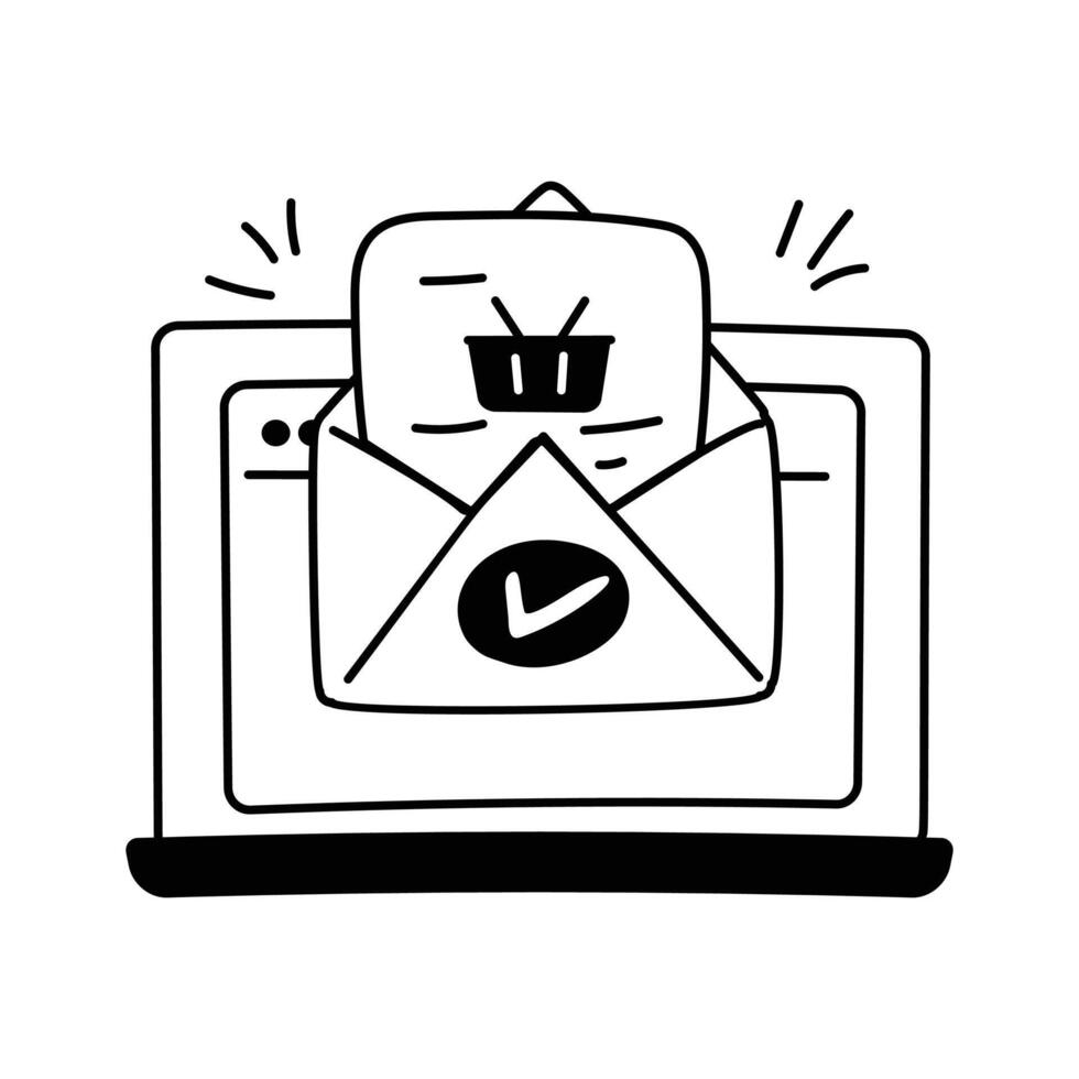 Premium Icon for verifying successful online purchases vector