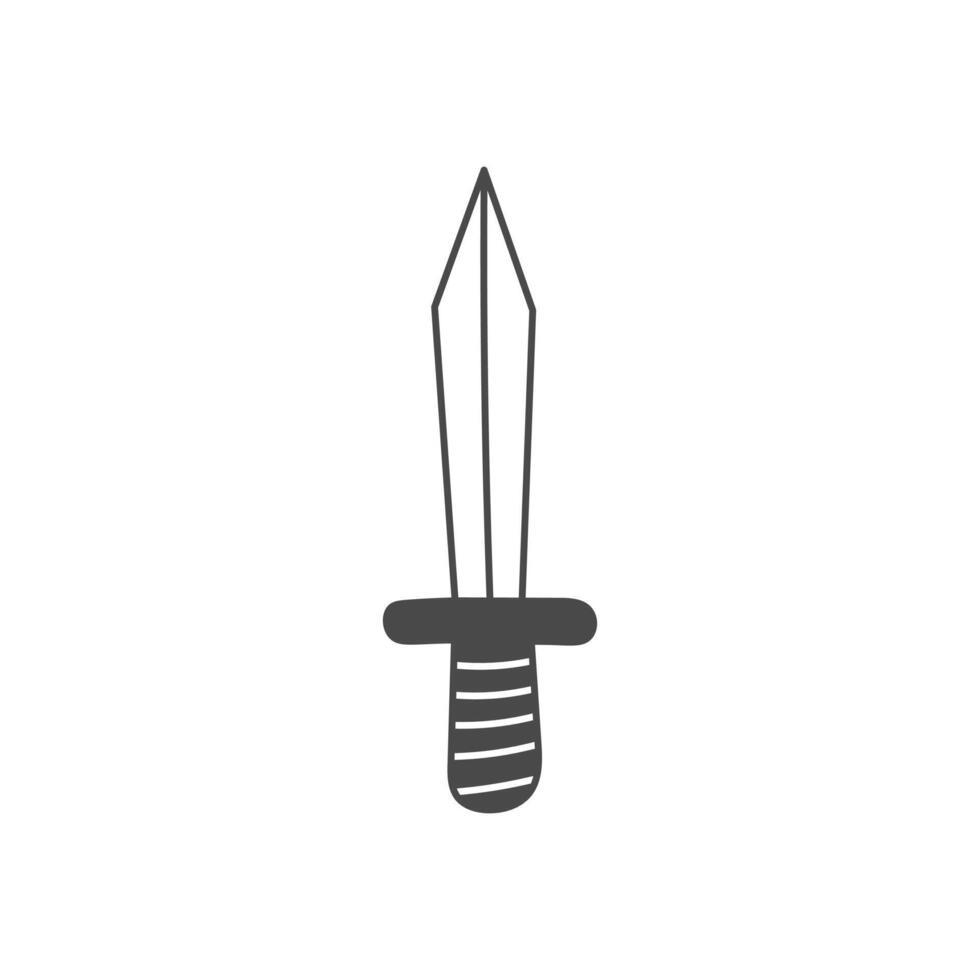 Dagger Doodle Icon vector