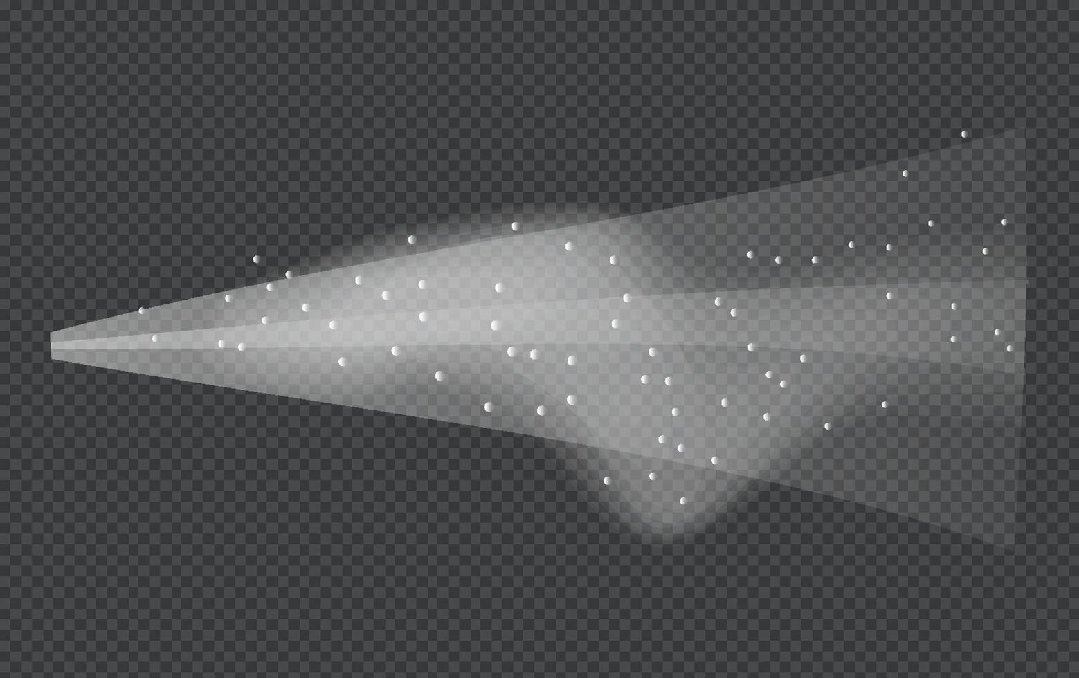 Water spray white smoke or fog dust and dots, mist of atomizer. Trigger Sprayer effect with spray or stream nozzles. Abstract dots clouds, blizzard. 3d elements illustration vector