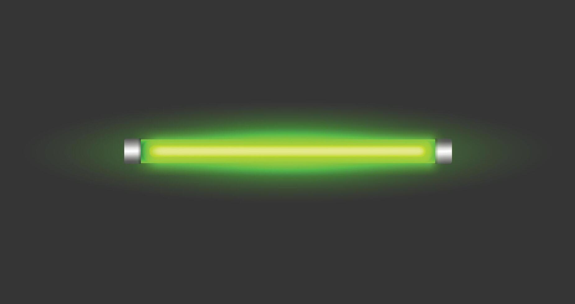 Neon Led Light Tube Glowing Lamp in Vibrant Colors, creating a striking ambiance vector