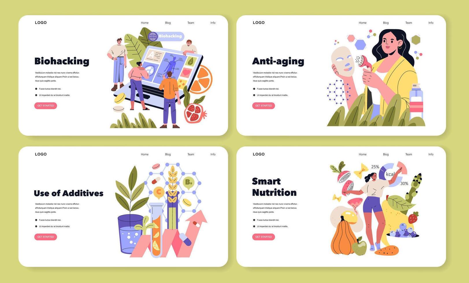 Biohacking. Flat Illustration vector
