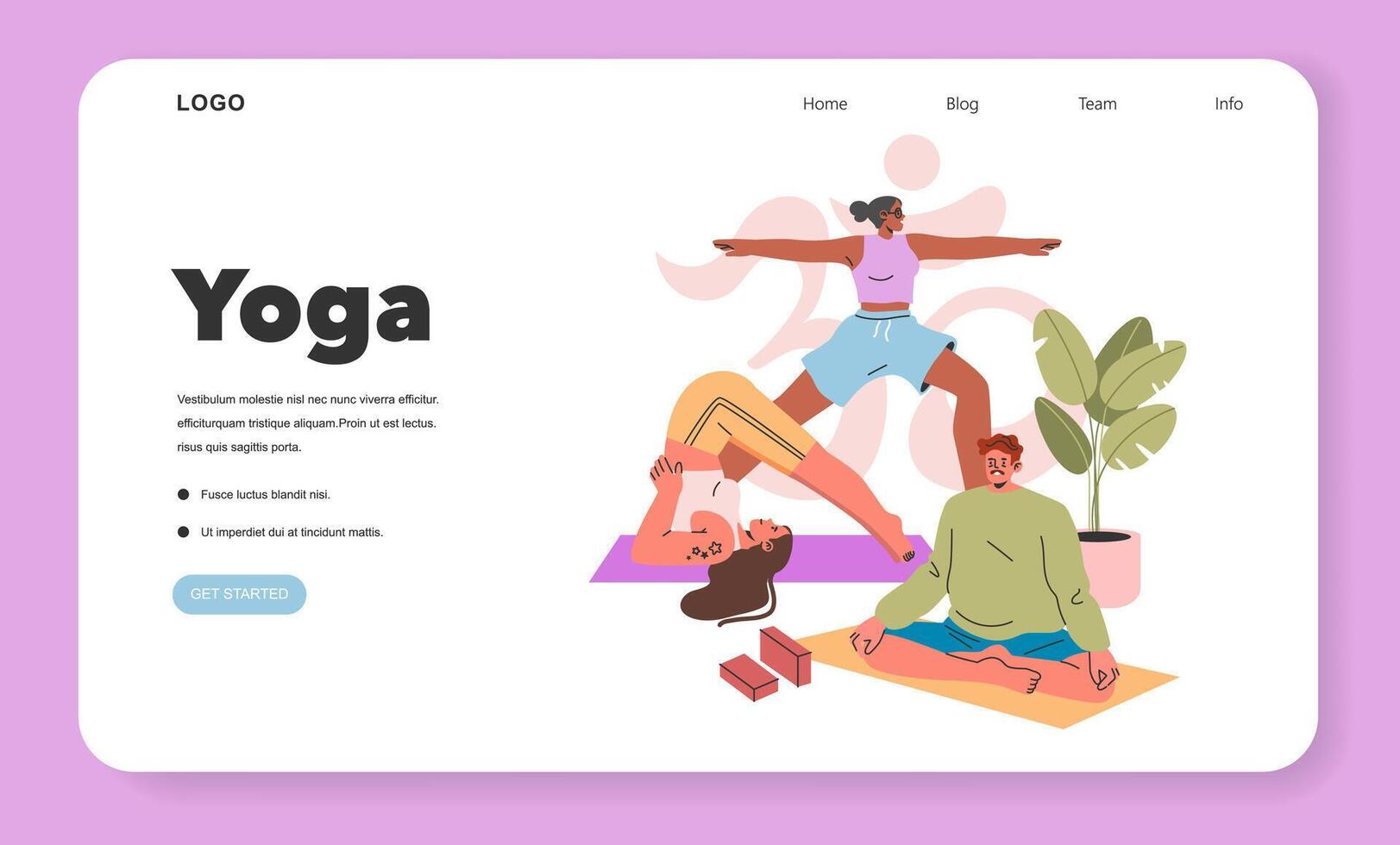 Spiritual Practices. Flat Illustration vector