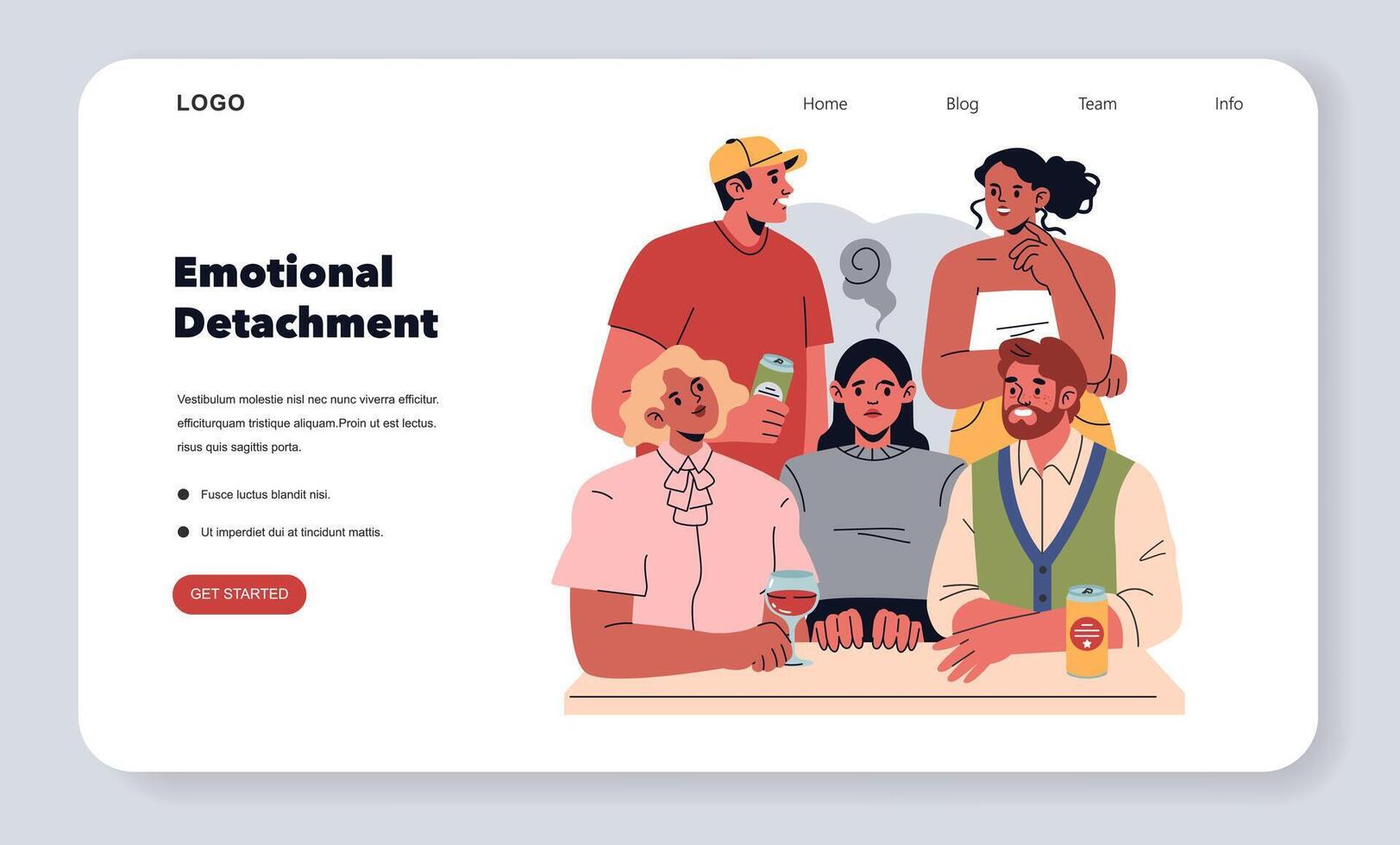 Burnout Signs. Flat Illustration vector