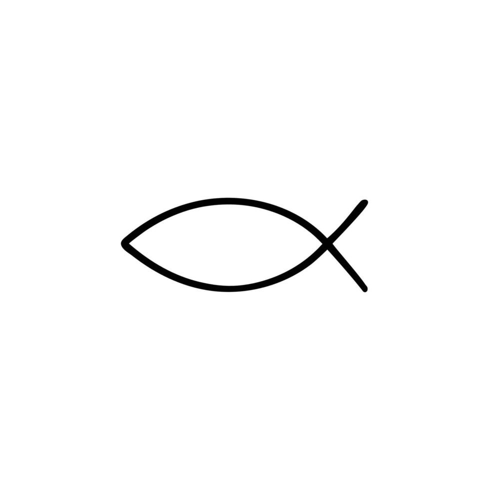 Ichthys Line Style Icon Design vector