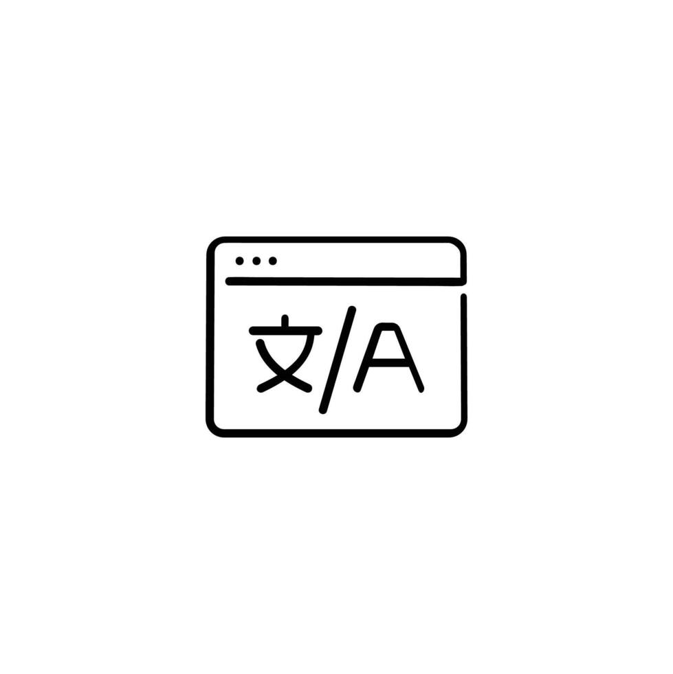 Translate Line Style Icon Design vector