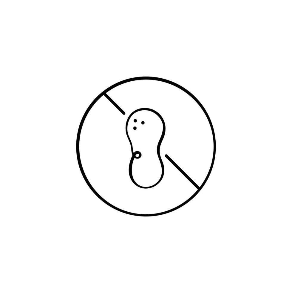 Nut Free Line Style Icon Design vector