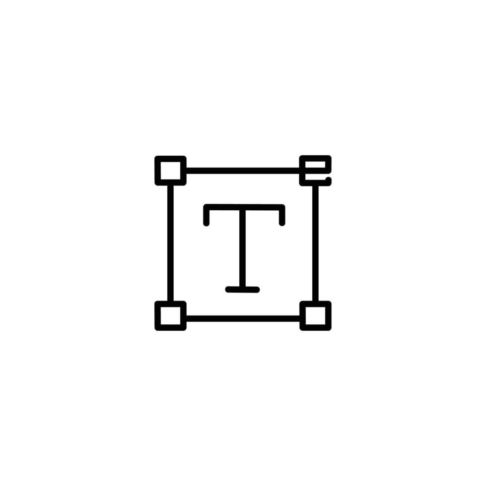 Text Line Style Icon Design vector
