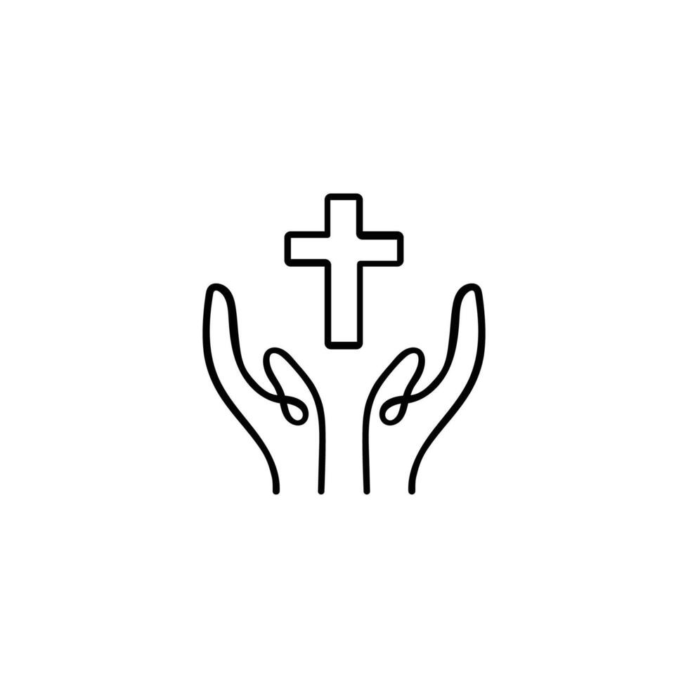 Worship Line Style Icon Design vector
