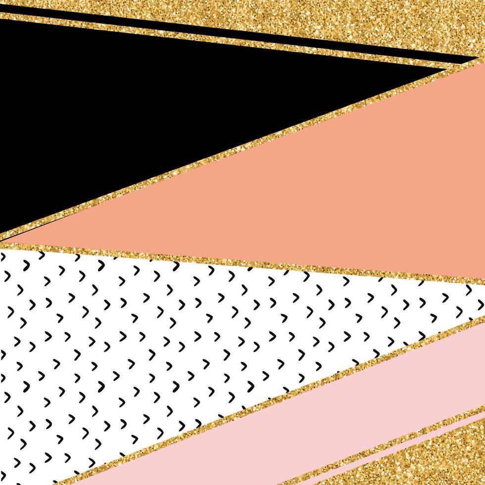 background with colorful shapes and glitters vector