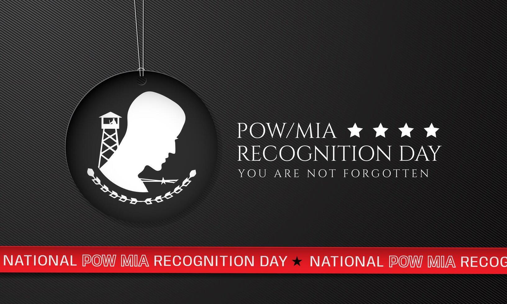 National POW MIA Recognition Day Design Background Illustration vector
