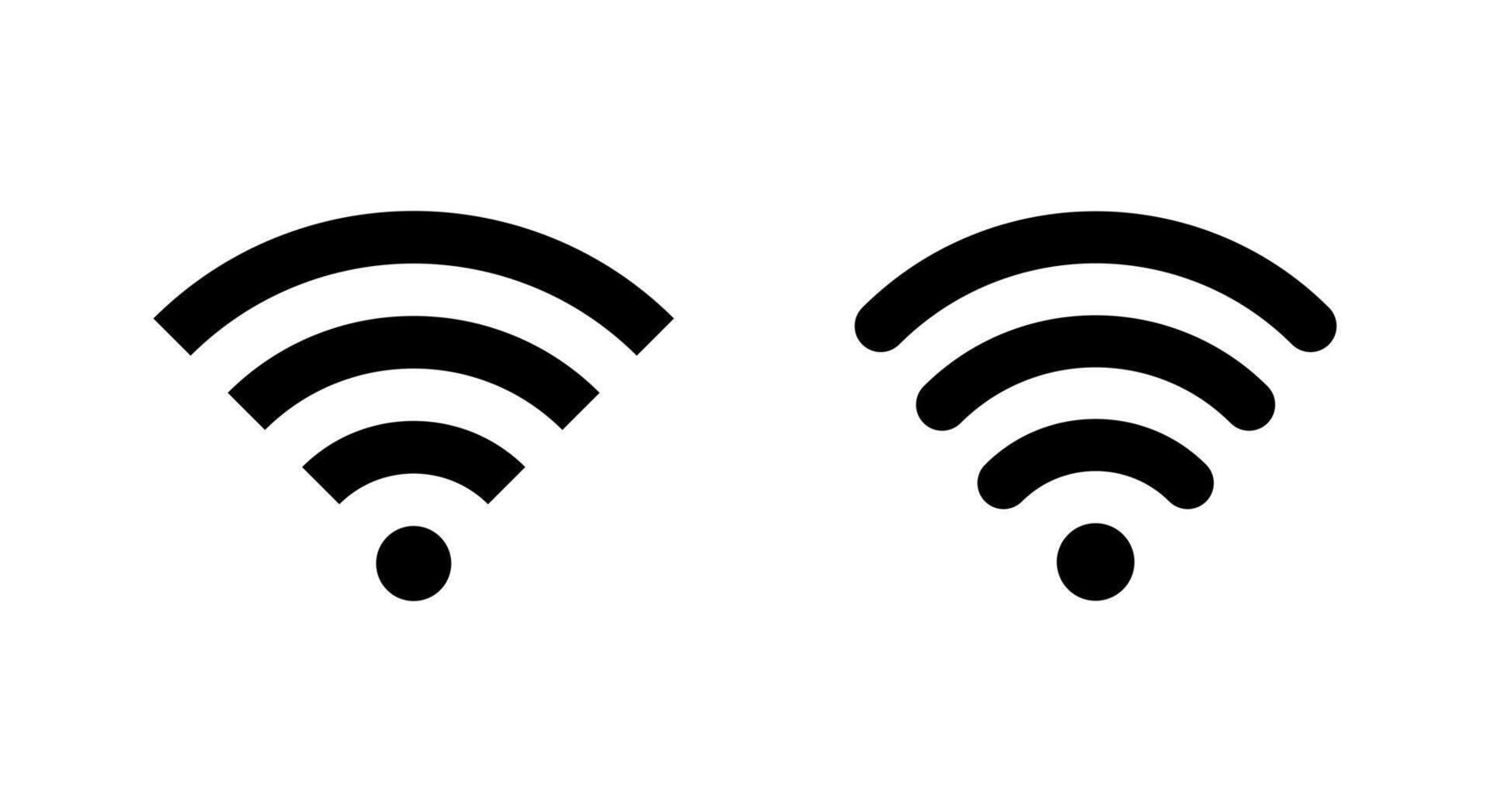 Wifi signal, wireless network icon isolated on white background. Public wi-fi area sign symbol vector