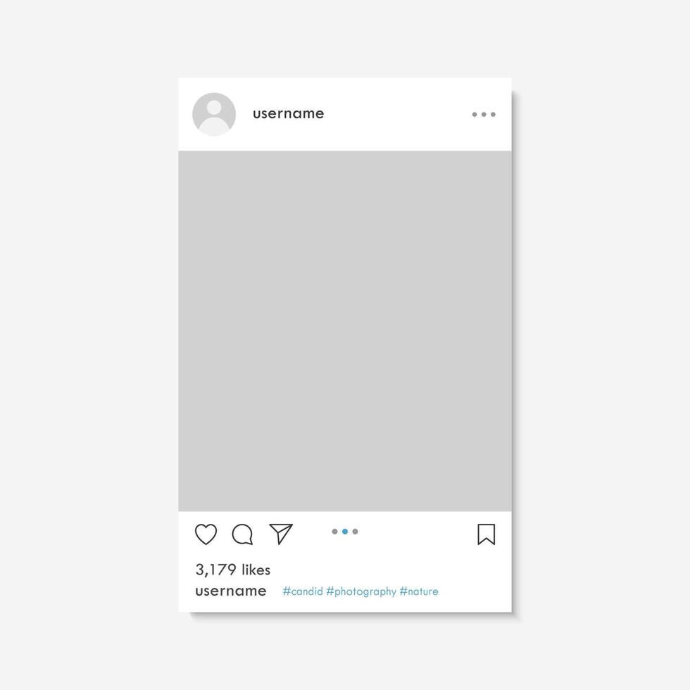 Social media post blank mockup template vector