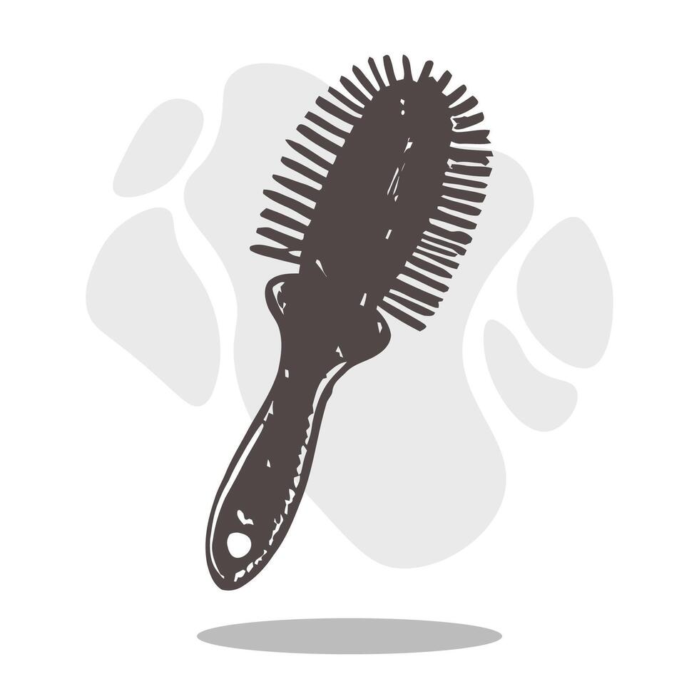 hair brush drawing illustration vector