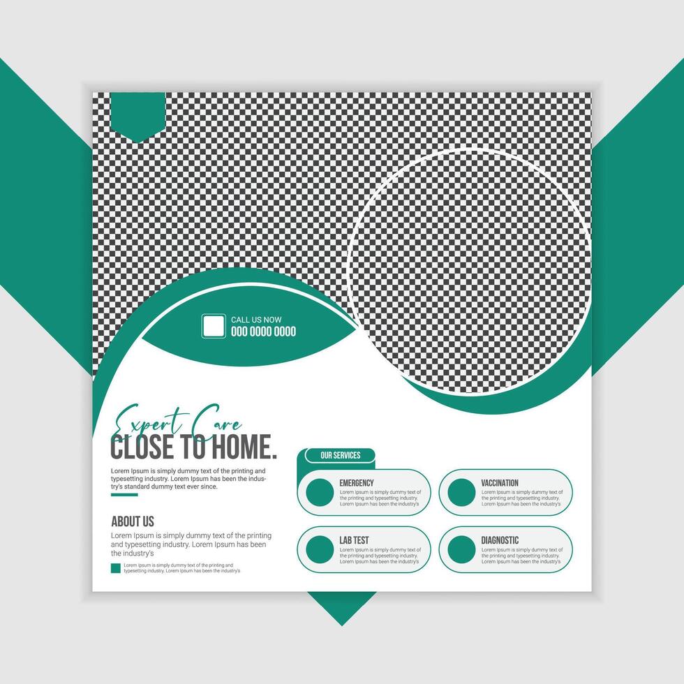 Nutrition and Diet Tips Social Media Template vector