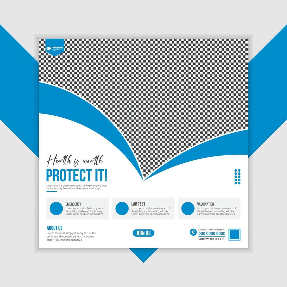 Medical lab testing services post layout 54560227 vector art at vecteezy