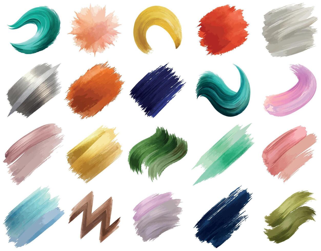 Dynamic Palette of Bold Strokes vector