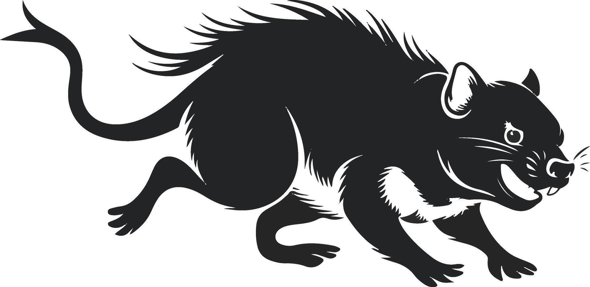 A silhouette illustration of a Tasmanian vector