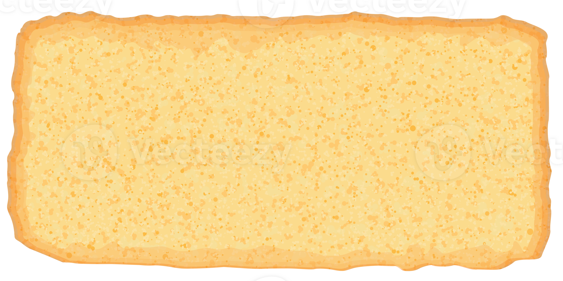 Abstract piece of butter sponge cake isolated cross section view graphic illustration. png