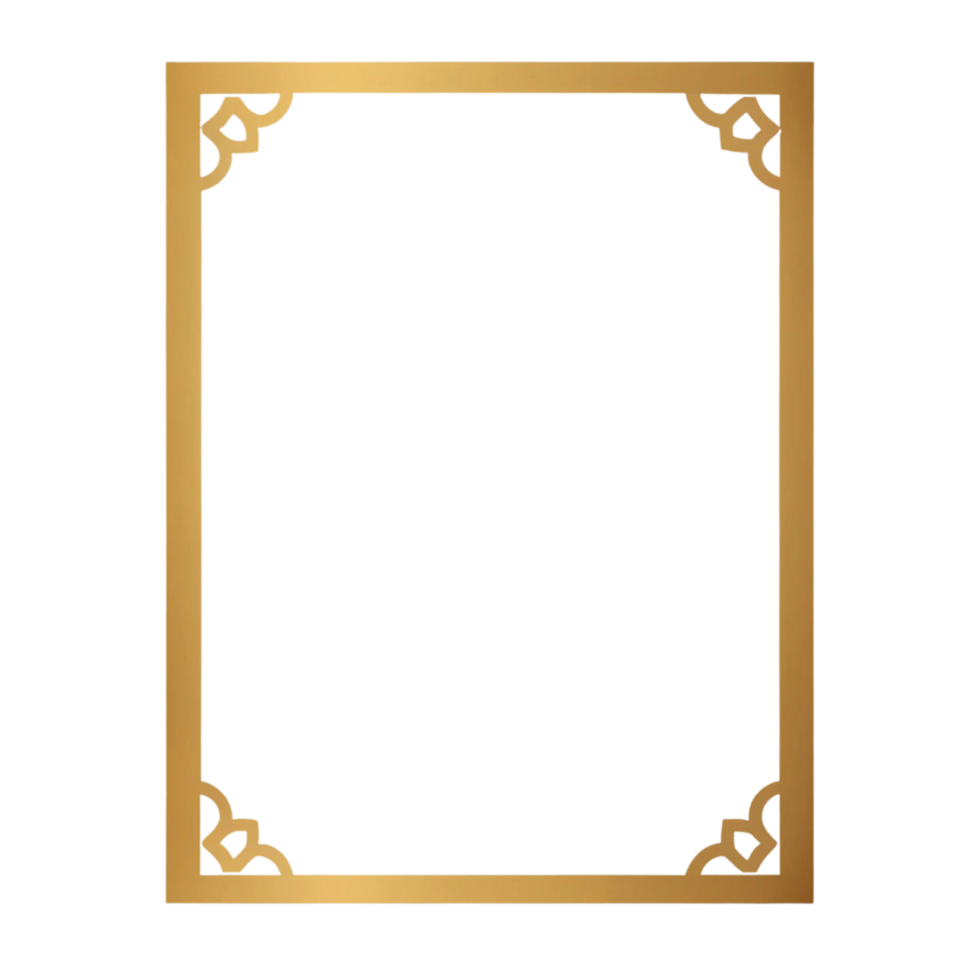 Royal Gold Frame with a Transparent Background png