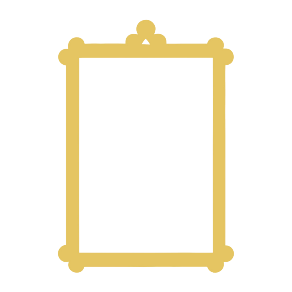 Luxurious Gold Frame on Transparent Background png
